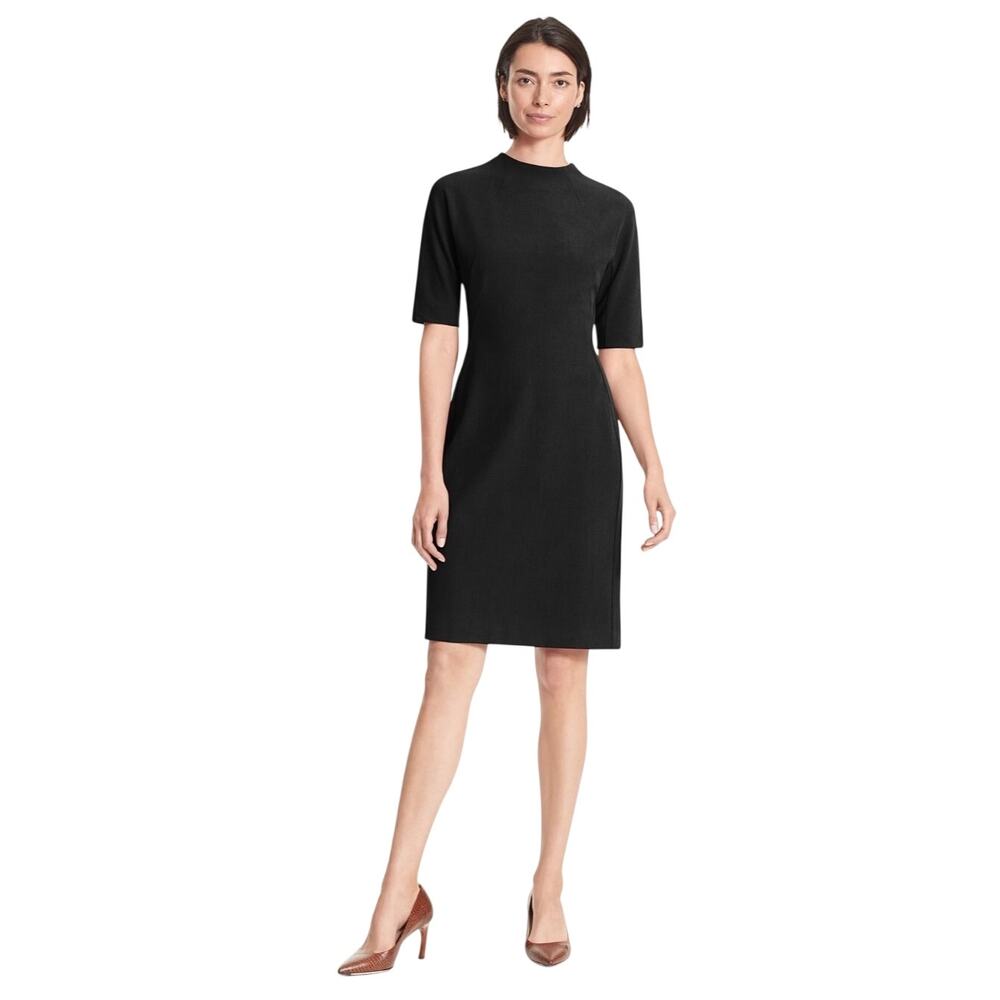 M.M.LaFleur Black Farnoosh Dress womens Size 0 Structured Fit minimalist office